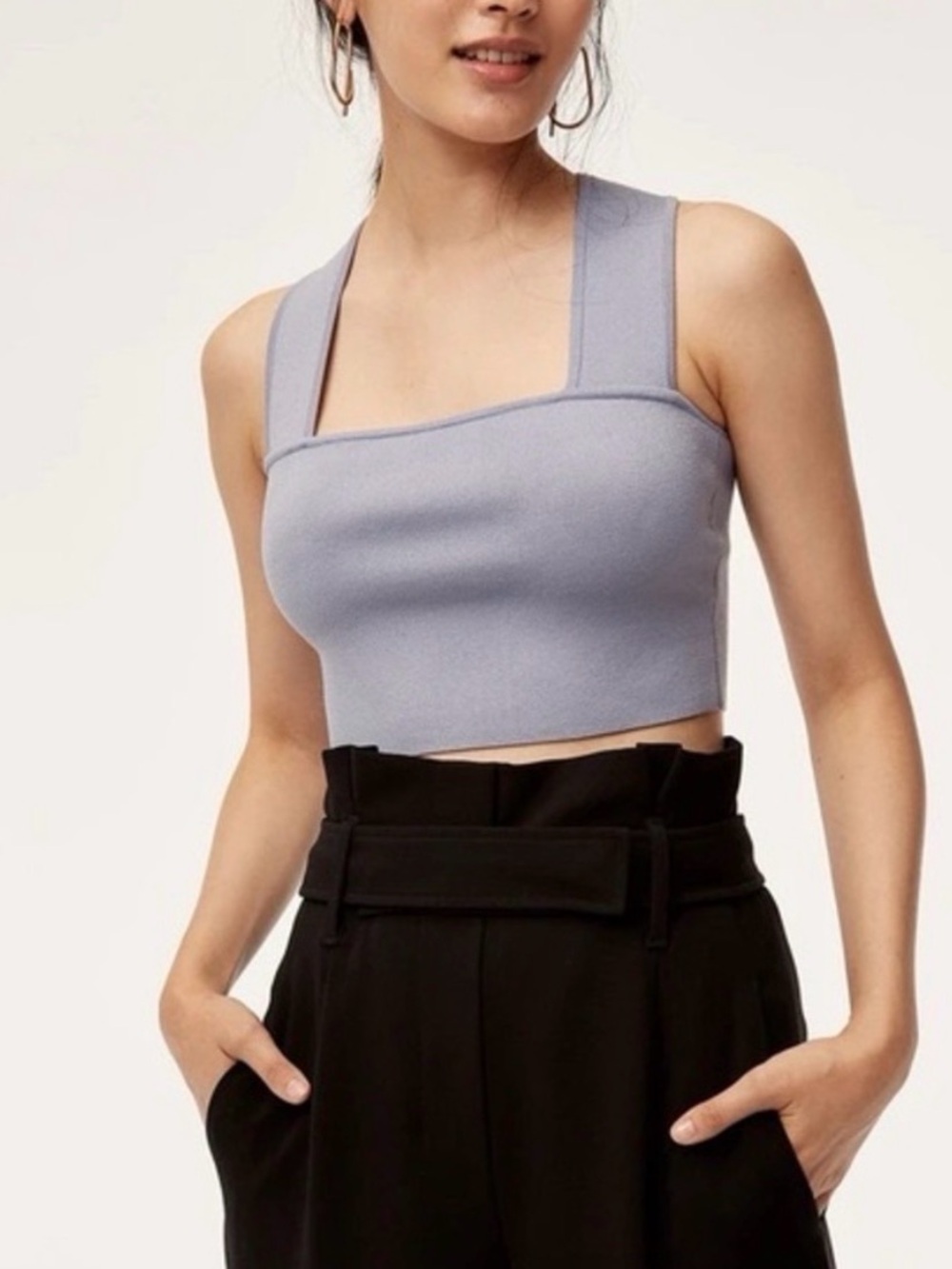 Aritzia Babaton Torsten - Crossback Cropped Sculpt Knit Tank